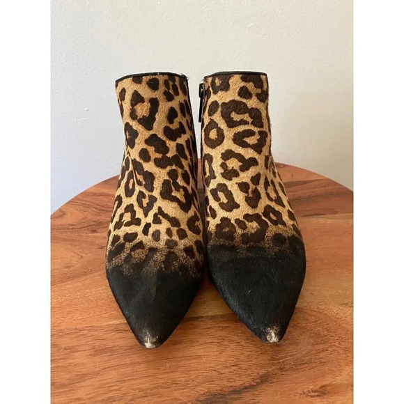 Franco Sarto Shoes Women’s 6 Lowe 2 Ombre Leopard Animal Print Ankle Boots - Picture 4 of 10